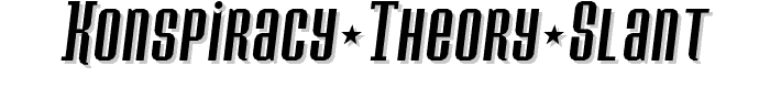 Konspiracy Theory slant font